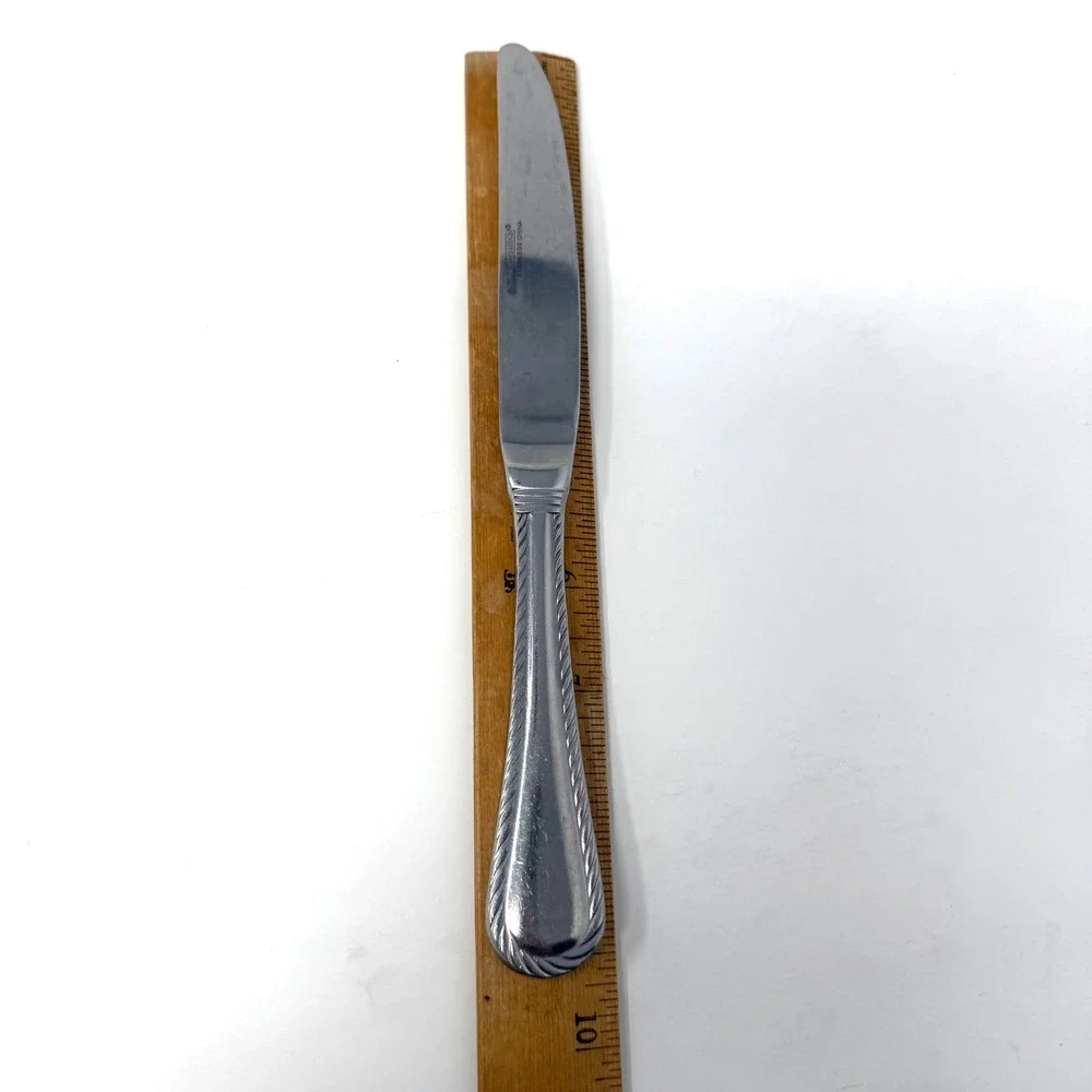 Cambridge Carlyle Flatware Stainless Steel Silverware Twisted Rope Edge Set‎ 9